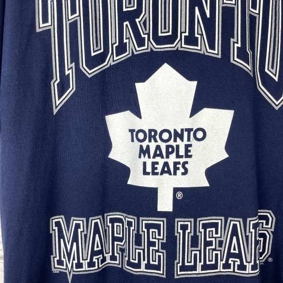 Vintage Navy Blue 1998 NHL Toronto Maple Leafs Tee - Picture 2 of 4